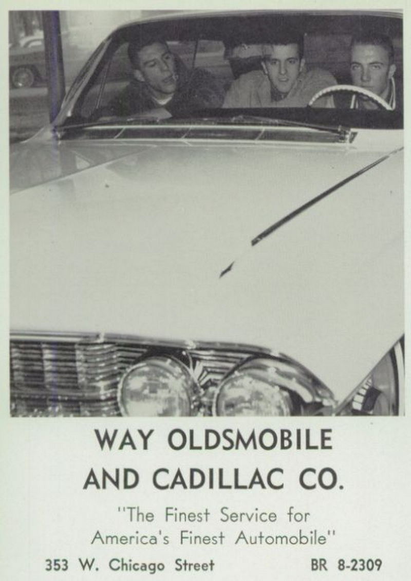 Way Oldsmobile and Cadillac - Coldwater Hight Year Book Ad 1962